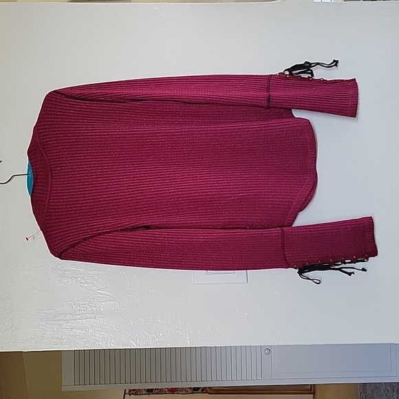 Free People Mountaineer Thermal Top lace-Up Tie Cuff Long Sleeve - Picture 4 of 12